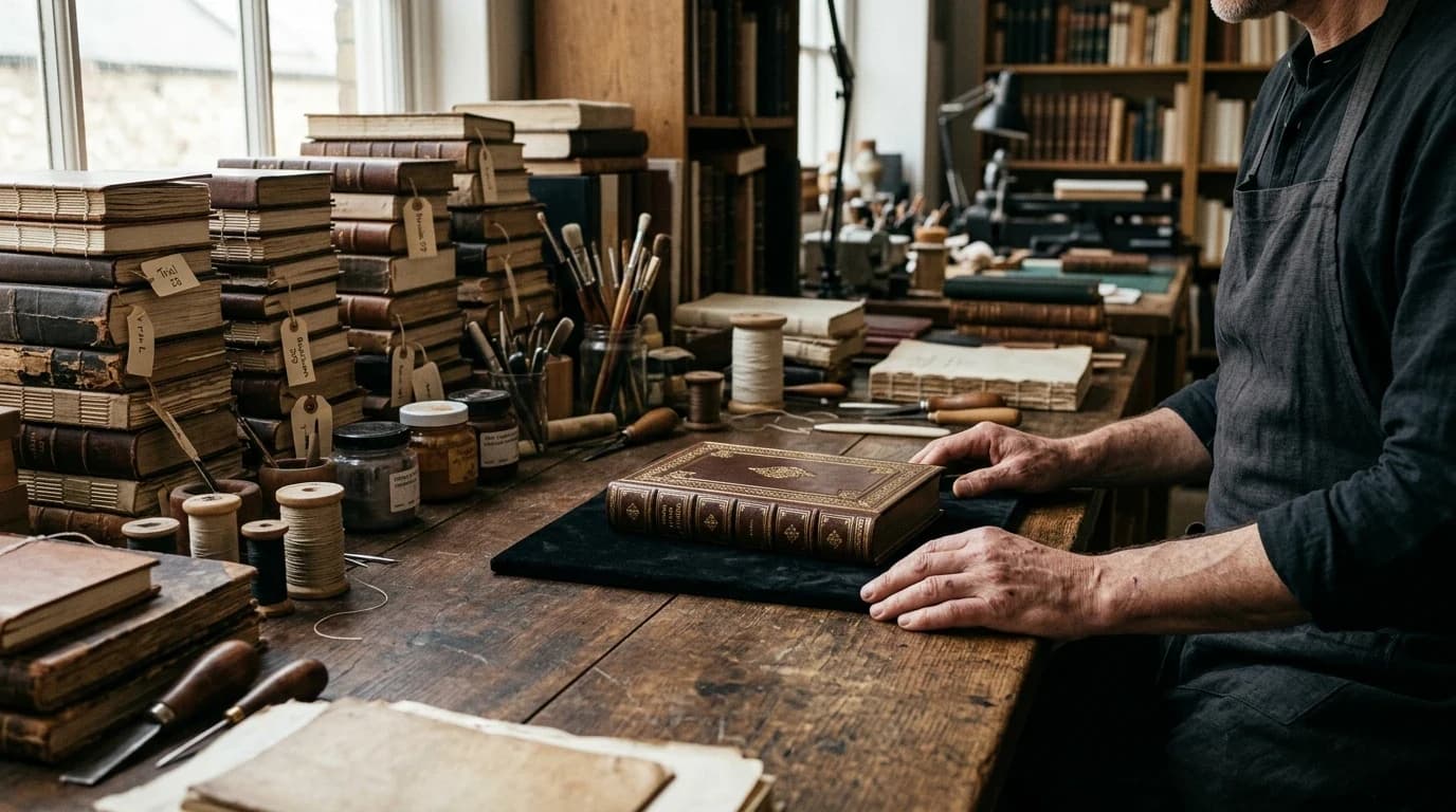 Person surrounded by evidence of years of deliberate practice