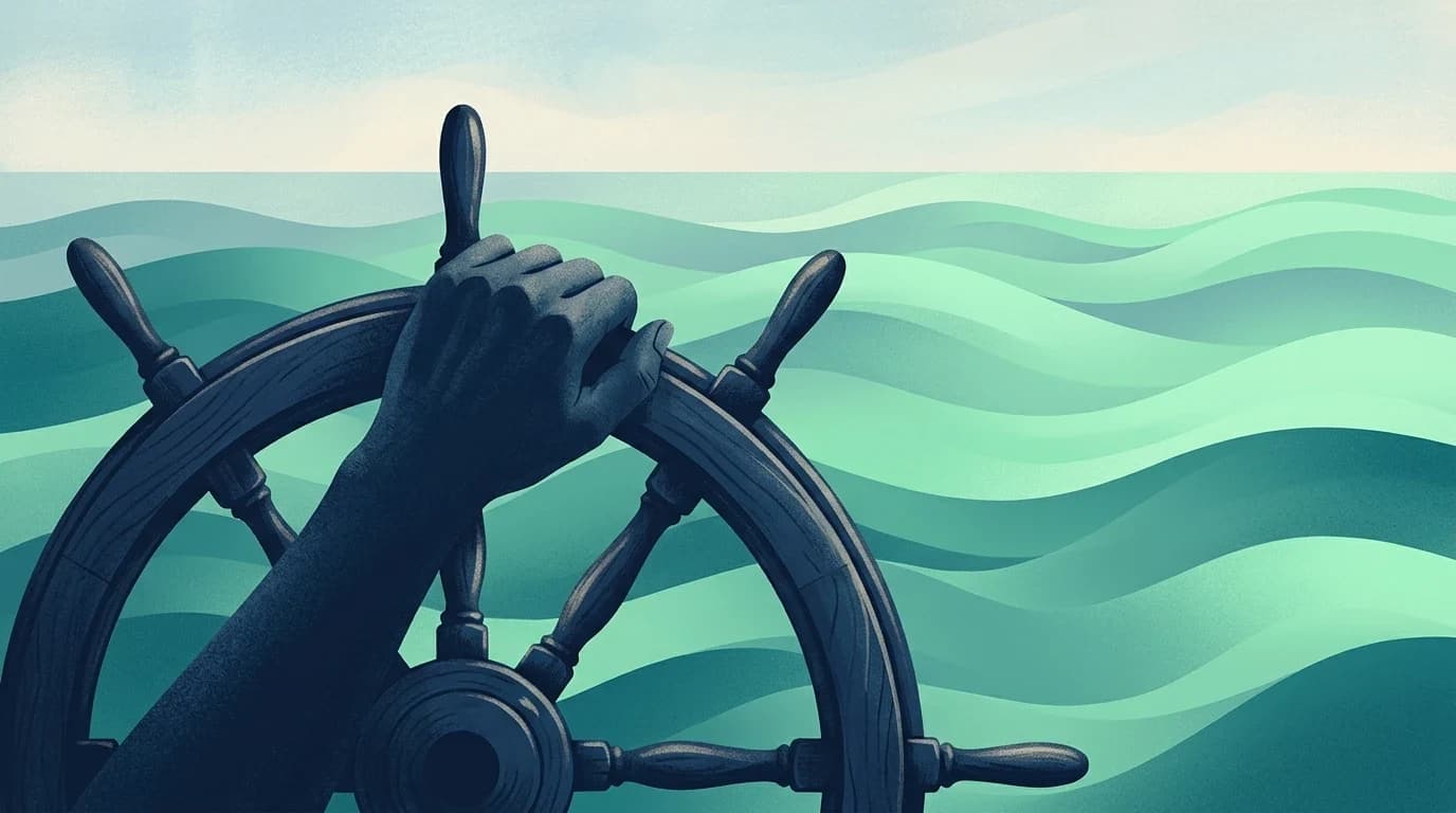 Wave redirected by one flexible structure and trapped behind another
