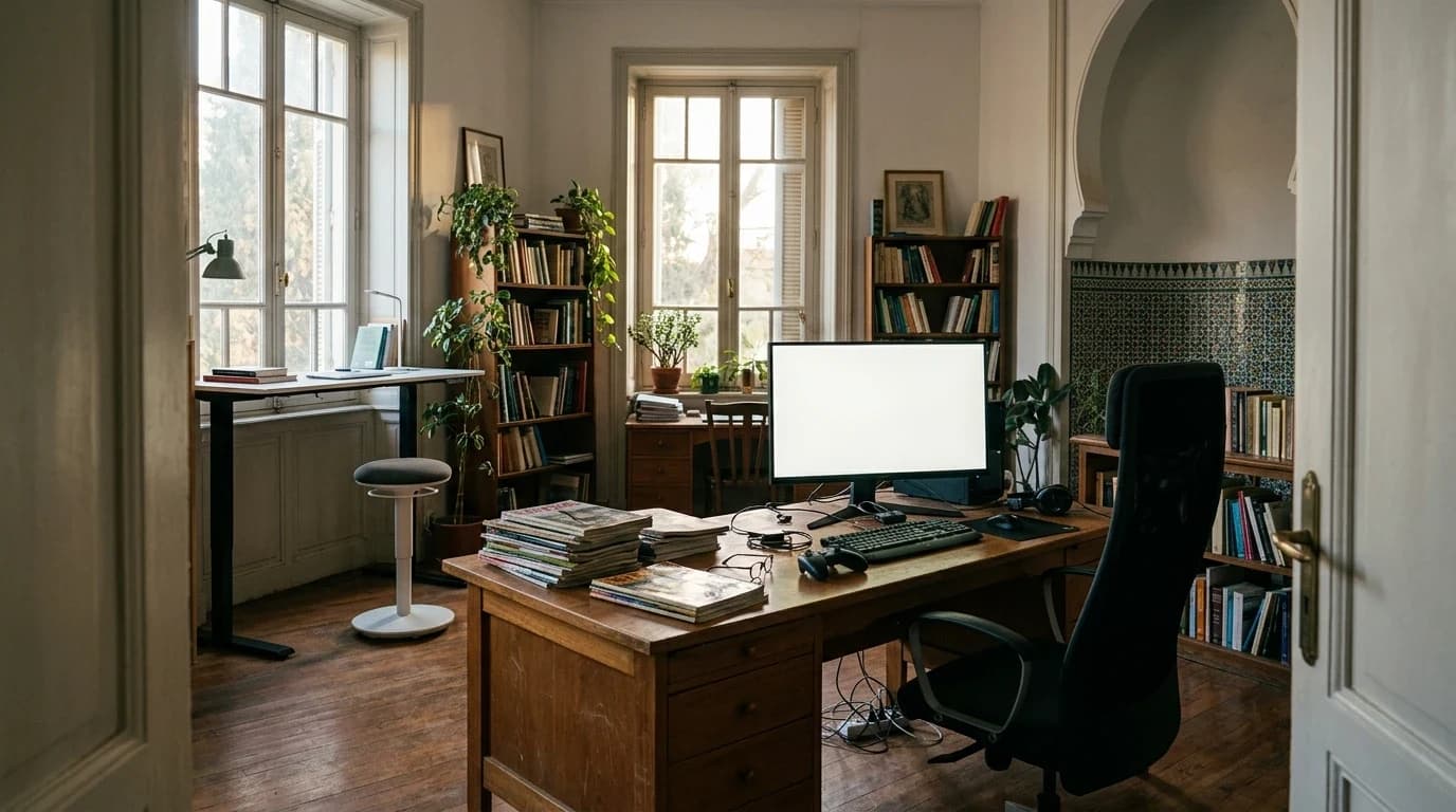 Room containing environmental cues that make some behaviors easier than others