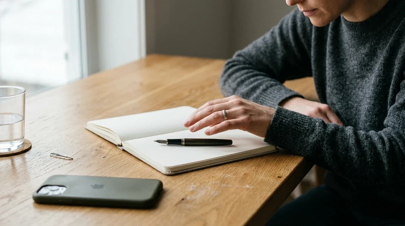 شخص يتردد قبل البدء بمهمة قابلة للإنجاز لكنها ذات معنى