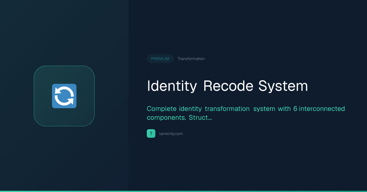Identity Recode System | 30-Day Transformation Program